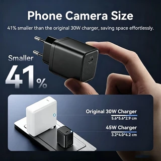TaokiNall ชุดหัวชาร์จเร็ว 45W/65W GaN พร้อมสายชาร์จ สายถักไนลอน พกพาง่าย รองรับอุปกรณ์หลายประเภท จัดส่งจากไทย