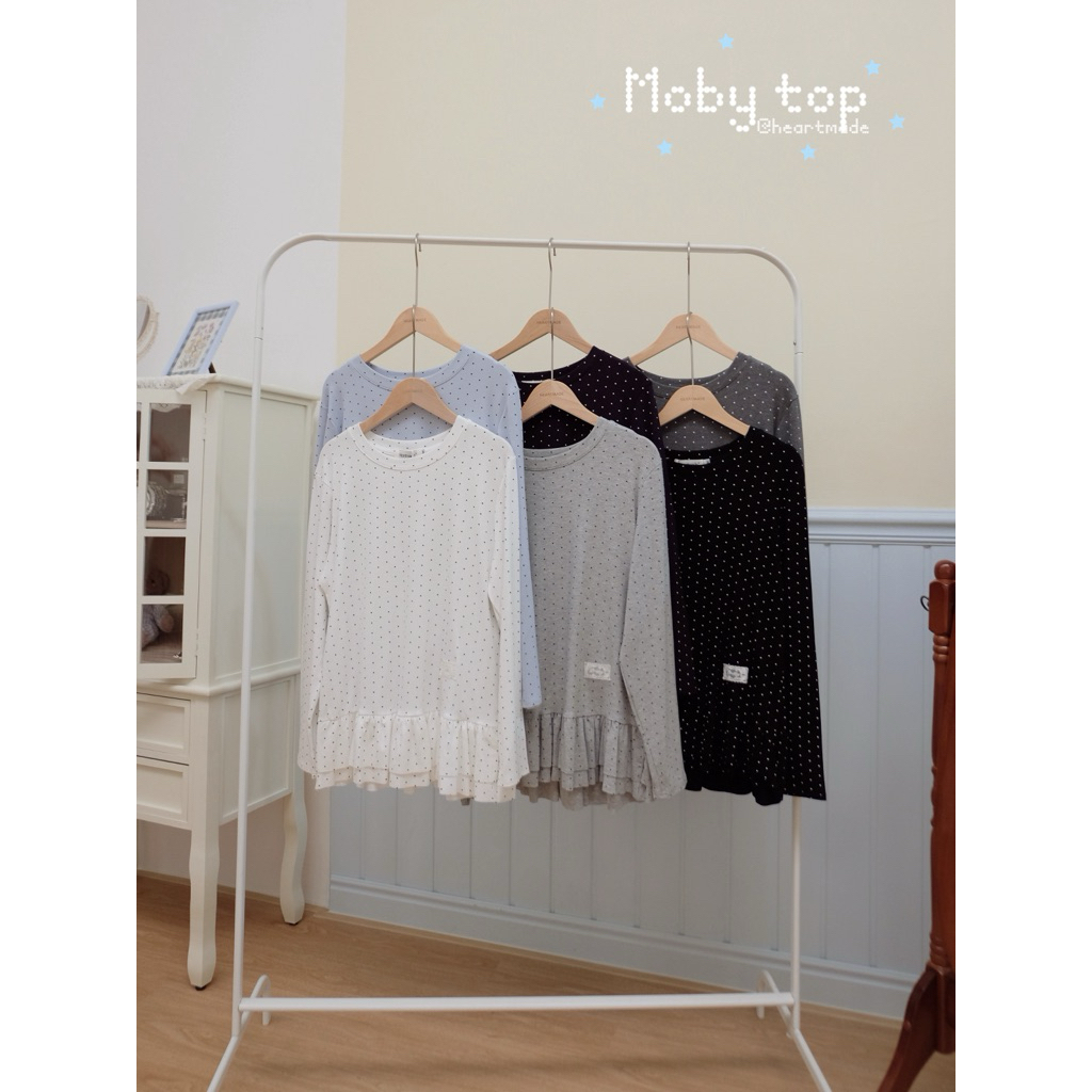 Heartmade-Moby top🐴〰️(ลายจุด/ลายดอกเล็ก)