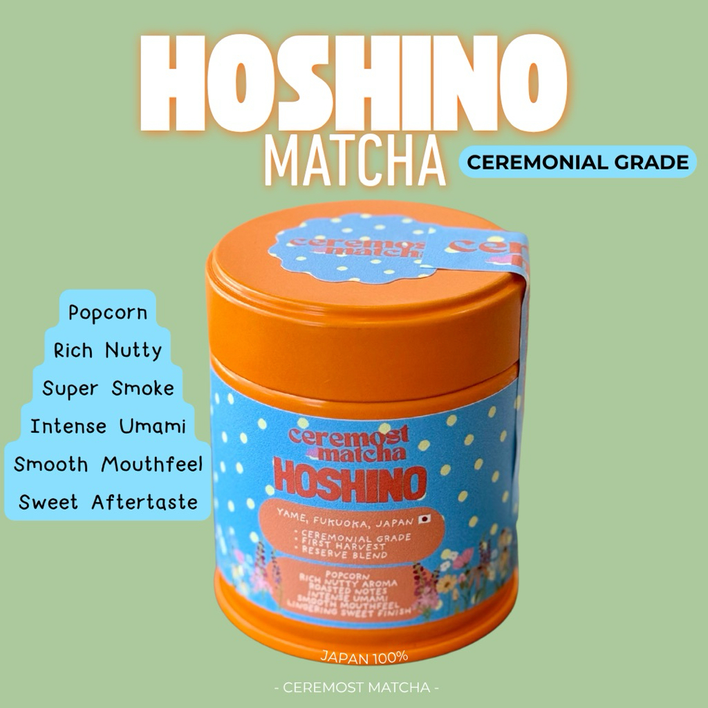 Hoshino Matcha จากหมู่บ้านHoshino-mura — Ceremonial Matcha Powder From Japan100%