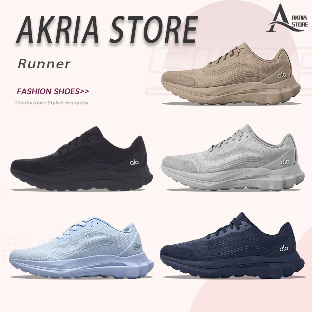 (รับหิ้วของจากเกาหลี ) รรองเท้าลำลองแฟชั่น ทันสมัยหลากหลาย ALO yoga Alo Runner A0590U-Sweet Pink  ✅ข