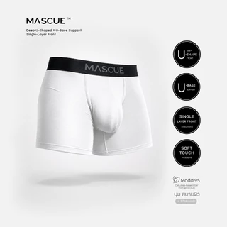 MASCUE Deep U-Shaped 3D Boxer Brief [White] | เป้าลึก ผ้าเป้าชั้นเดียว Modal95 นุ่ม ละมุน ฟีลธรรมชาติ