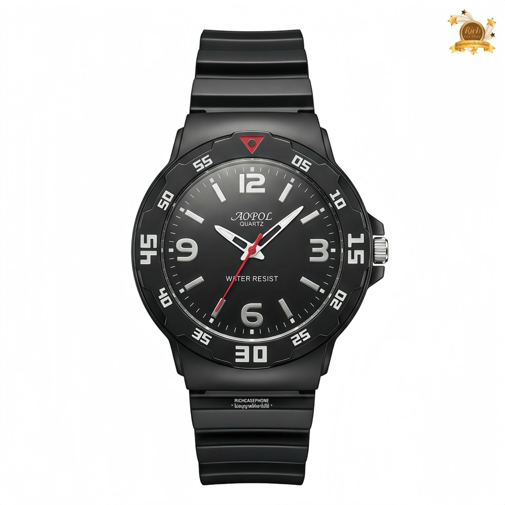 นาฬิกา AOPOL แท้ รหัส AP115 กันน้ำ 100% หน้าปัดกลม ขนาด 42 MM. สายซิลิโคน มีหลายสี