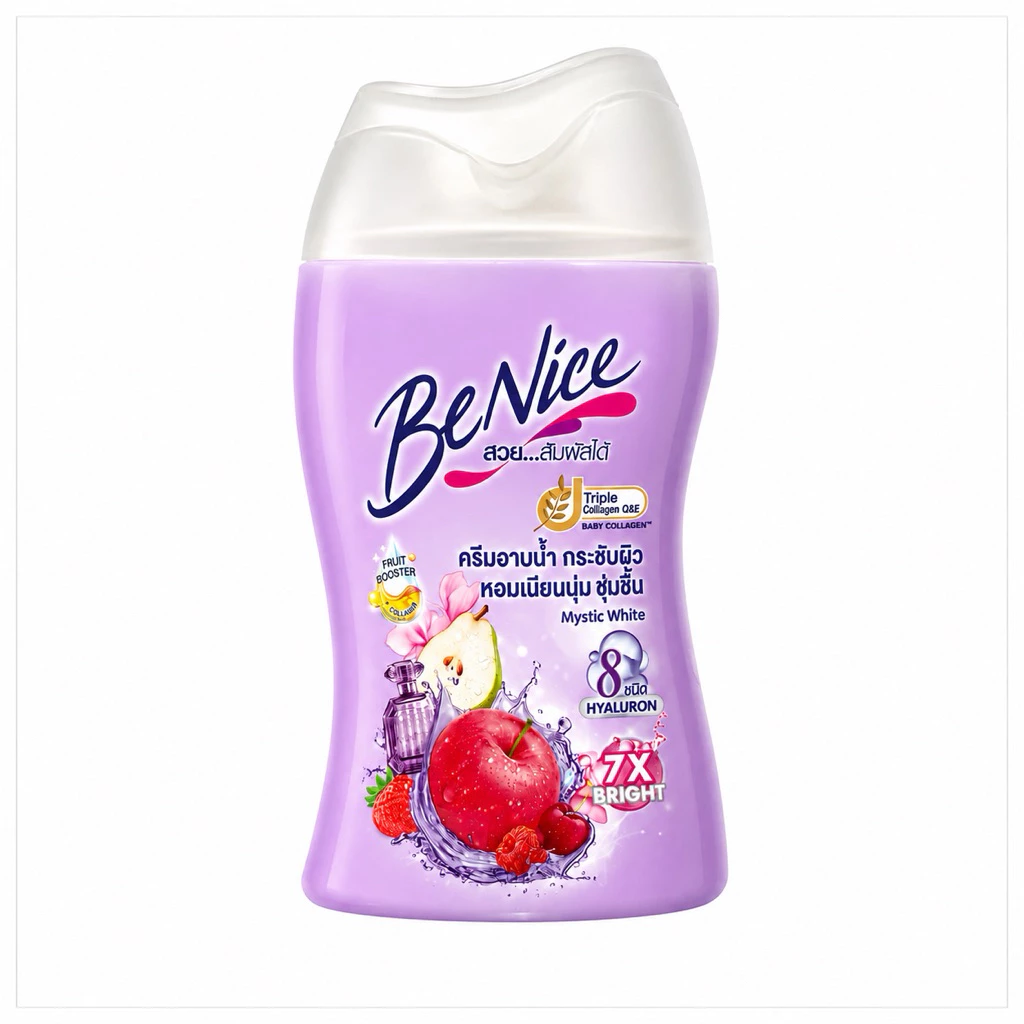 บีไนซ์ ครีมอาบน้ำ สูตรมิสทีคไวท์ (สีขาว) 80 มล.