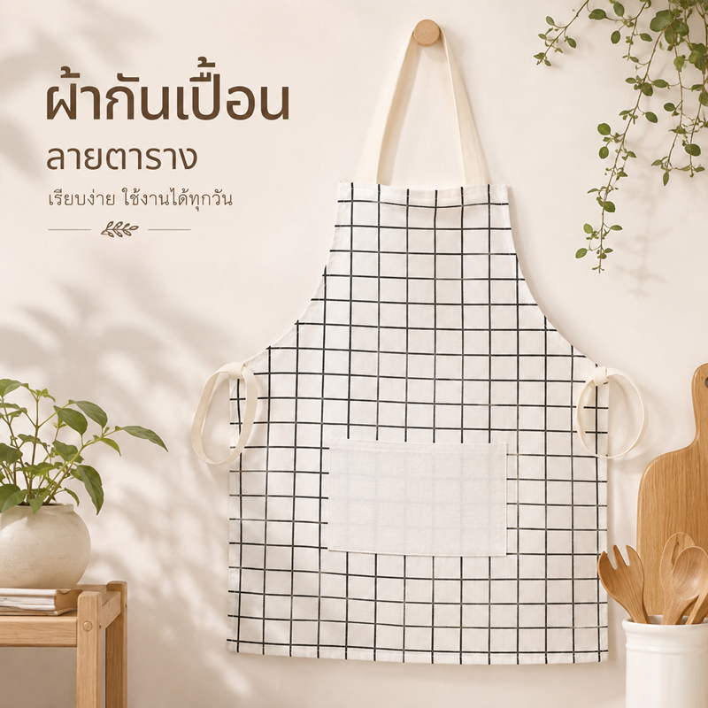 ผ้ากันเปื้อน ชุดคลุมทำอาหาร เสื้อกันเปื้อน
