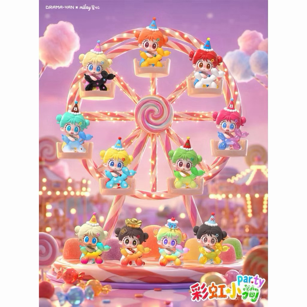 (แบบจุ่ม) Baby Mila Rainbow Puppy Party Series