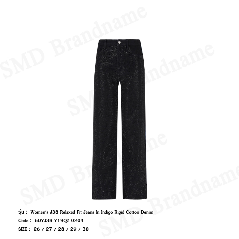 Armani Exchange กางเกงยีนส์ผู้หญิง รุ่น Women's J38 Relaxed Fit Jeans In Indigo Rigid Cotton Code: 6