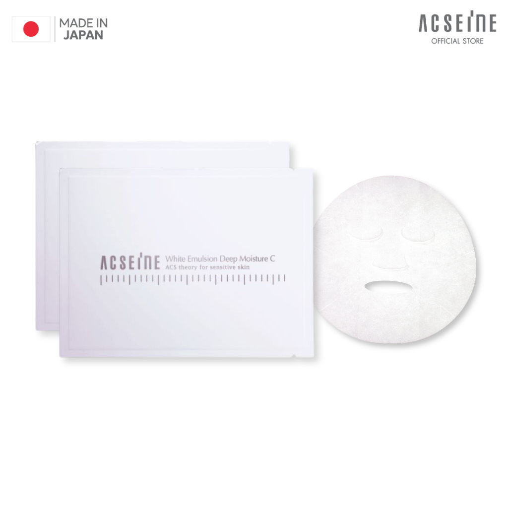ACSEINE White Emulsion Deep Moisture C Mask x 2 (ของแถม)