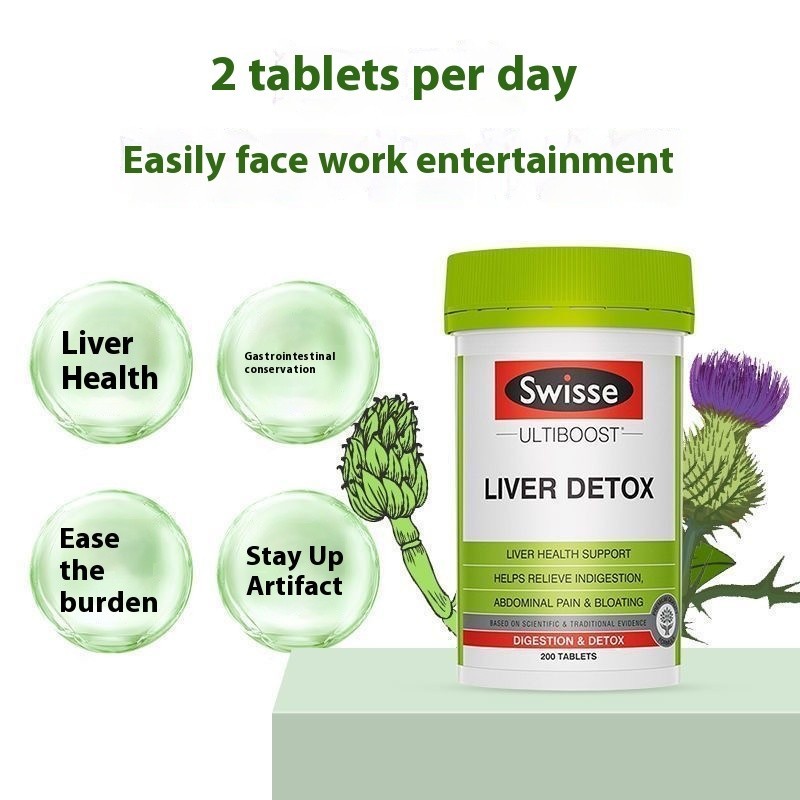 Swisse LIVER DETOX 200 Tablets Liver Protection Natural Ingredients