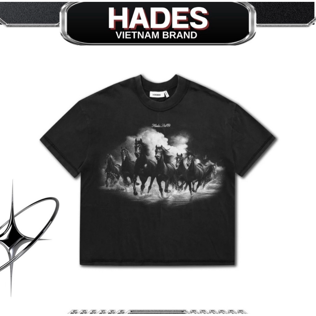 (พร้อมส่ง)🇻🇳Vietnam Brand | HADES BLACK STALLION TEE
