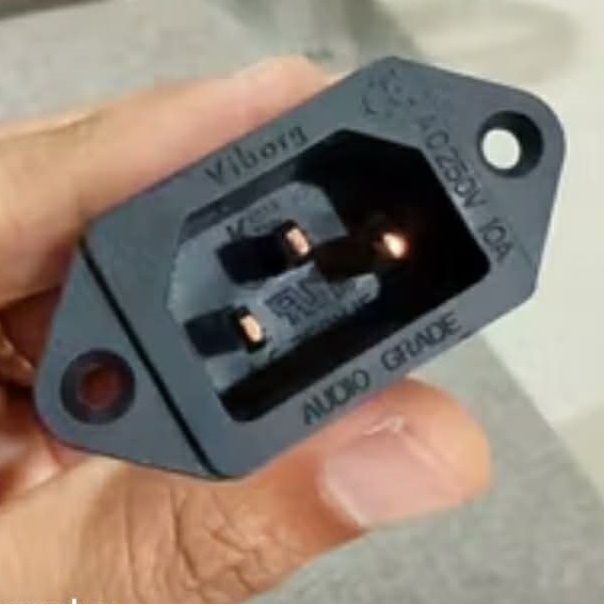 Viborg IEC inlet ทองแดงบริสุทธิ์ 99.998%  IEC Inlet Plug AC 250V 15A Power Socket