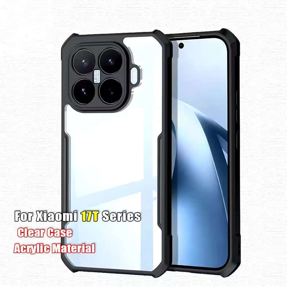 Xiaomi 17T 5G/Xiaomi 17T Pro 5G(ส่งในไทย)เคสกันกระแทกขอบสีหลังใสXiaomi Mi17T/Xiaomi Mi17T Pro/Xiaomi