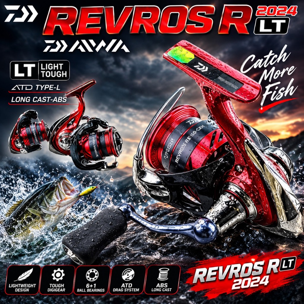 รอกตกปลา Daiwa Revros R LT 2024 สินค้าของแท้มีใบประกัน Daiwa Thailand 100%