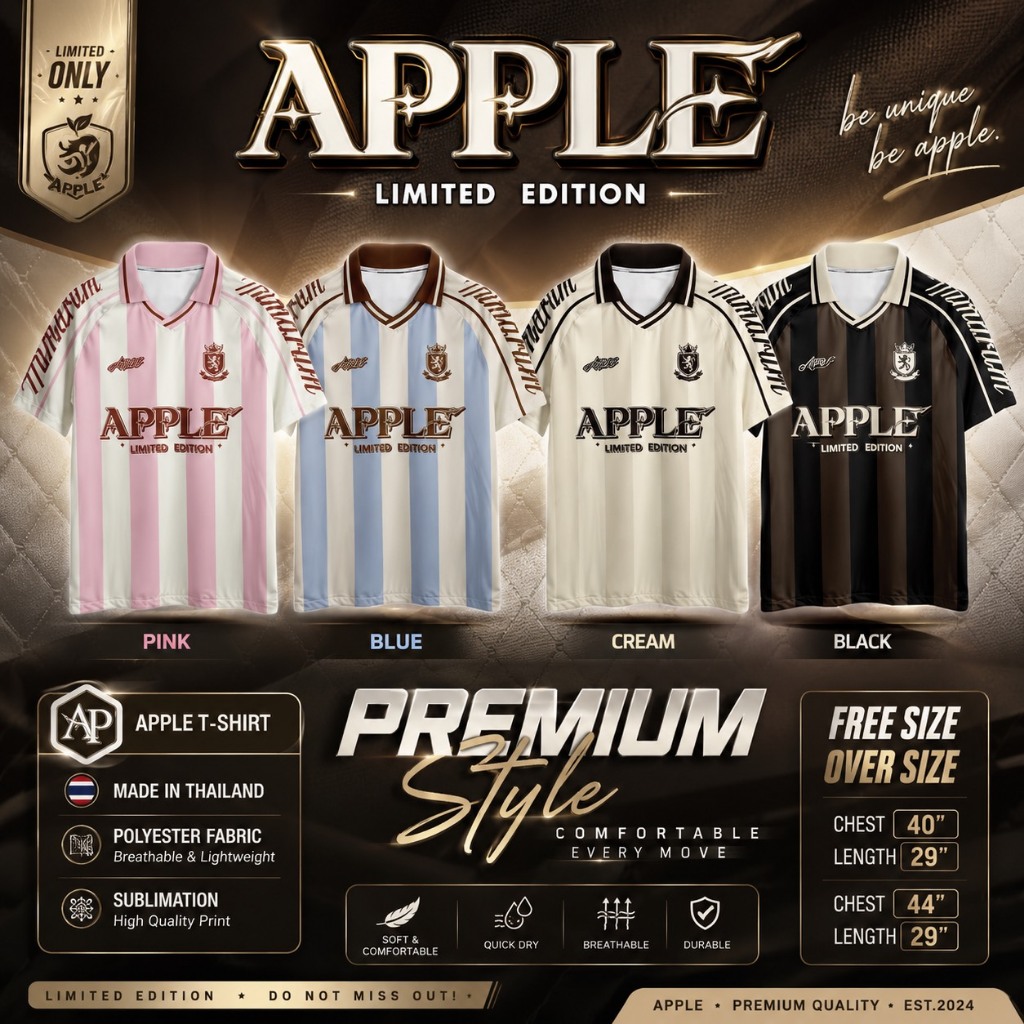 New  Arriual คอปก เสื้อวินเทจ 𝙰𝙿𝙿𝙻𝙴