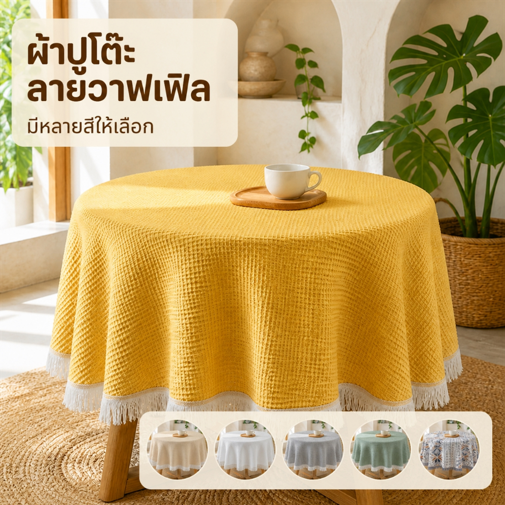ผ้าปูโต๊ะ INS ผ้าฝ้ายลินินหนา เหมาะกับบ้านสไตล์มินิมอล เกาหลี ญี่ปุ่น เพิ่มความทันสมัยให้โต๊ะทุกประเภท กันฝุ่น