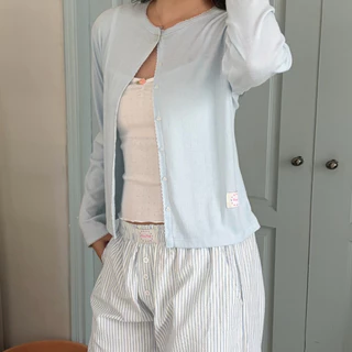 SOFT CARDIGEN เสื้อแขนยาว ผ้าฉลุหัวใจ