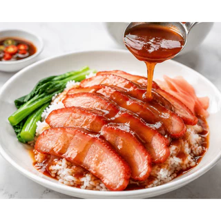 ผงหมักหมูแดงตราชายสี่ 300 กรัม/ซอง (6 ซอง)