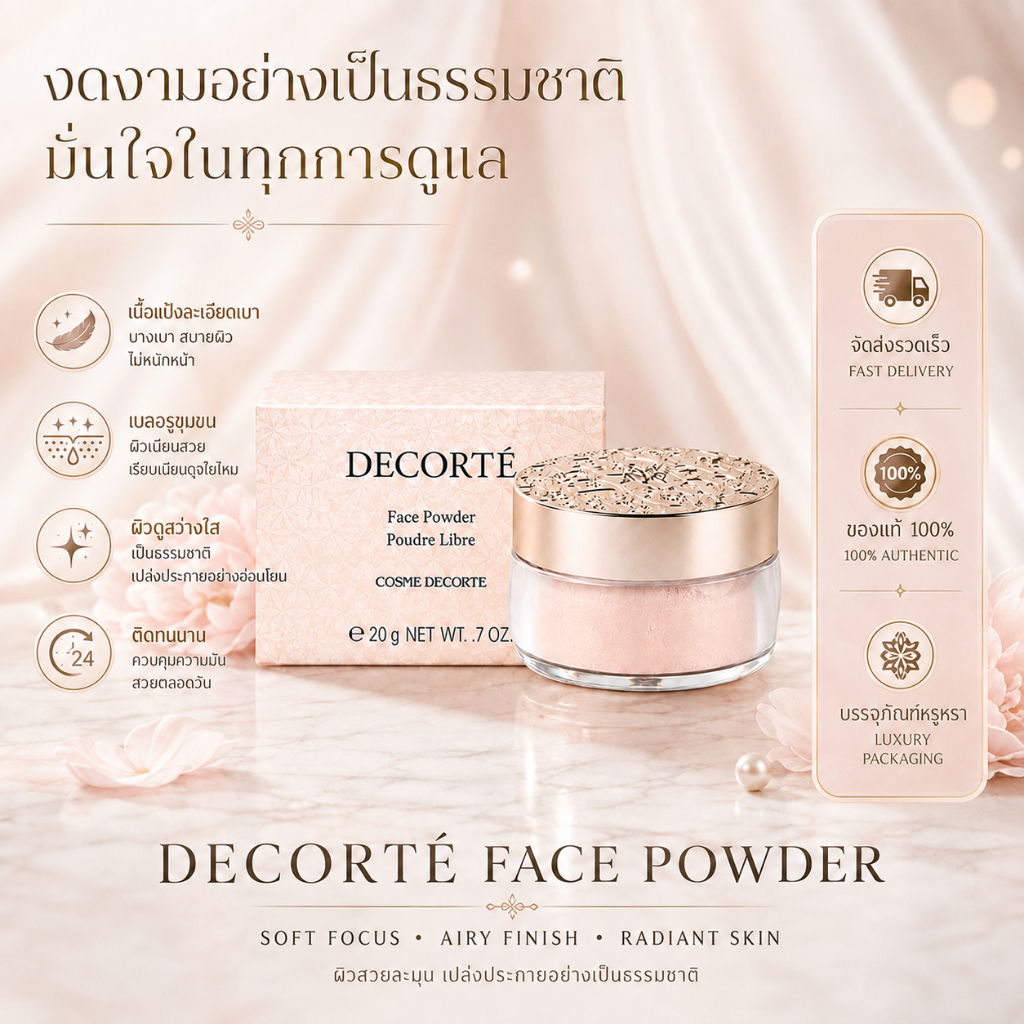 [พร้อมส่ง] 🥤[แท้แท้] Decorte AQ Loose Powder 20g แป้งฝุ่นเนื้อละเอียด ติดทน คุมมัน เบลอผิว ฉ่ำแสง สิ