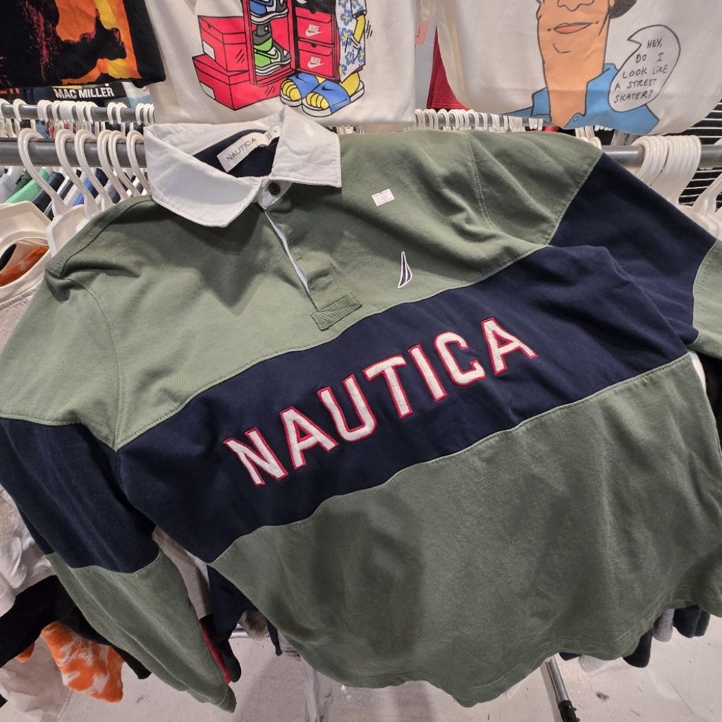 เสื้อรักบี้แขนยาว NAUTICA มือสอง