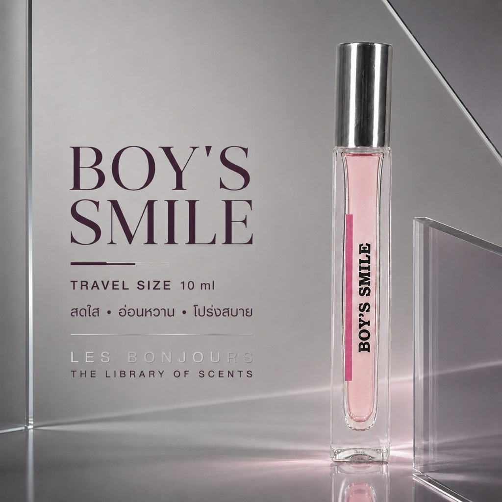 น้ำหอม เลส์ บองชูส์ Les Bonjours Perfume กลิ่น Boy’s Smile EDP Travel Size 10 ml กลิ่นโปร่ง สดใส สุภาพ
