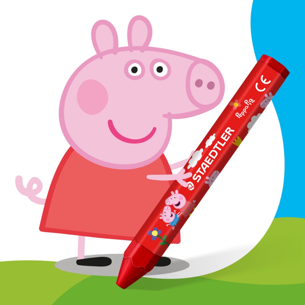 Noris Junior ألوان شمعية Peppa Pig ‏(6 ألوان) — صورة 3