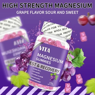 VITA Magnesium VitaminB Gummies แมกนีเซียม กัมมี่ วิตามินบีรวม อาหารเสริม บำรุง กระดูก ลดเมื่อยกล้ามเนื้อ 60Pcs