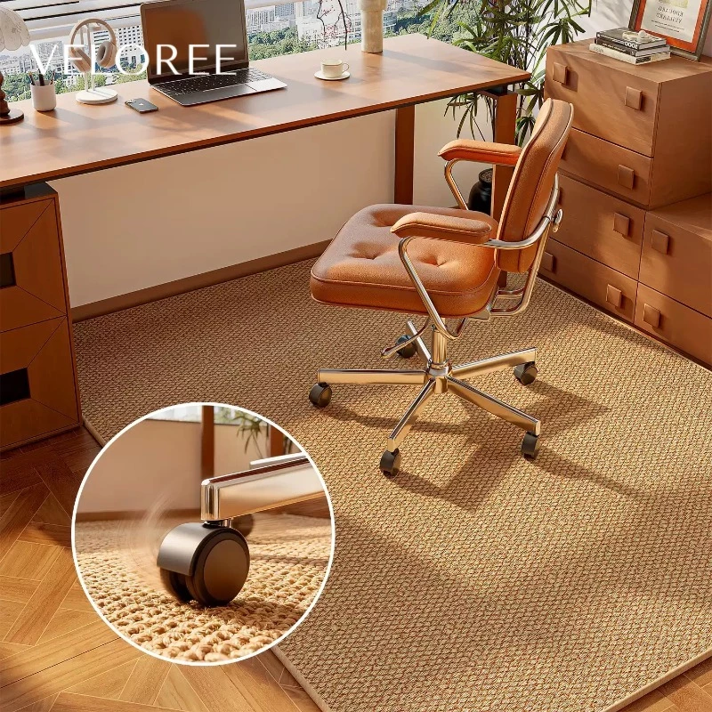 VELOREE พรมรองเก้าอี้ พรมรองเก้าอี้สำนักงาน พรมรองเก้าอี้เกม กันลื่น เงียบ ปูพื้นแข็งกันรอย โฮมออฟฟิศ ขนาดใหญ่