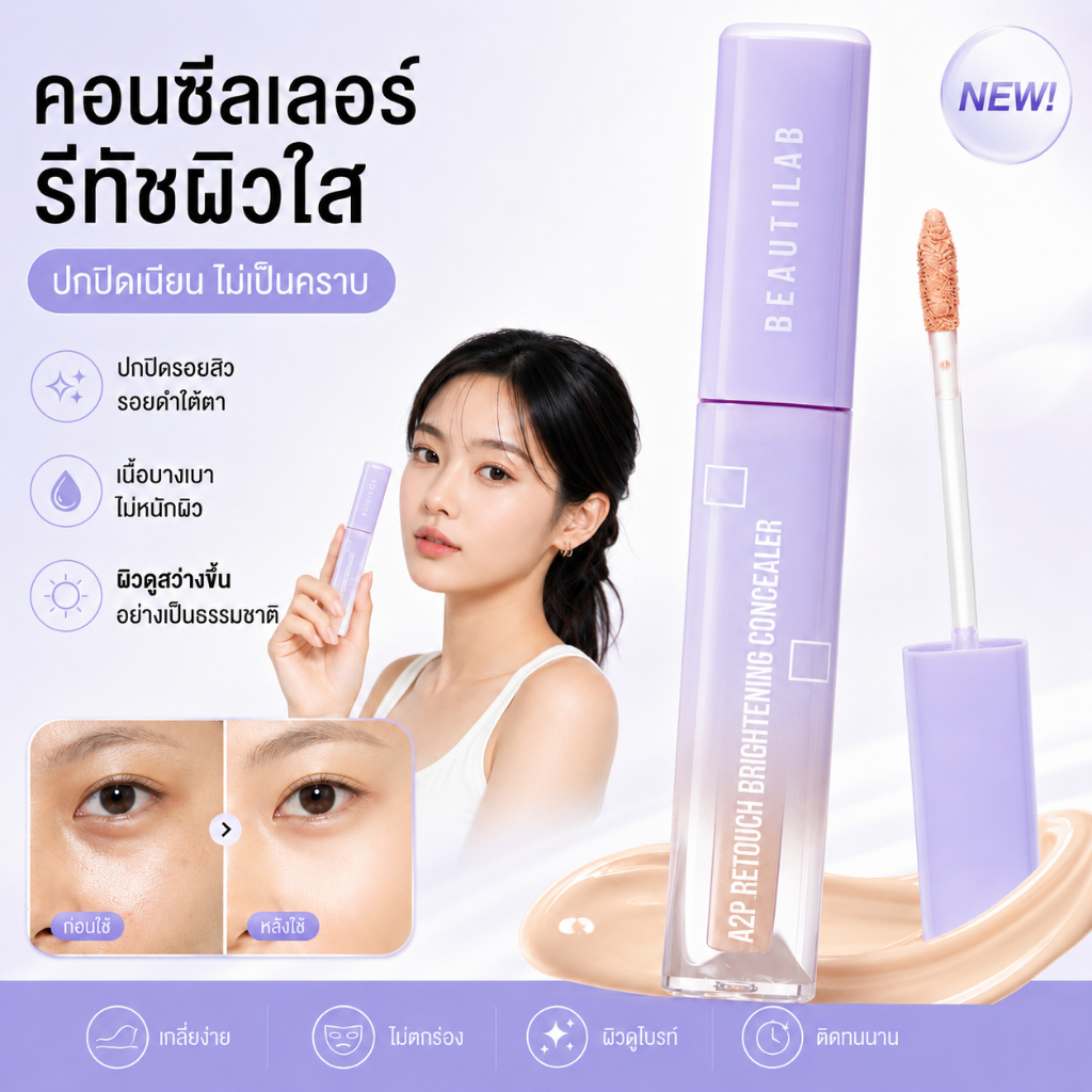 BEAUTILAB A2P Retouch Brightening Concealer 2.5g คอนซีลเลอร์