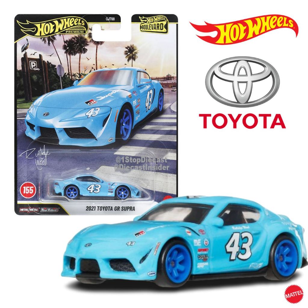 Hot Wheels Premium Boulevard - 2021 Toyota GR Supra (No.155) โมเดลรถเหล็ก ของสะสม ลิขสิทธิ์แท้