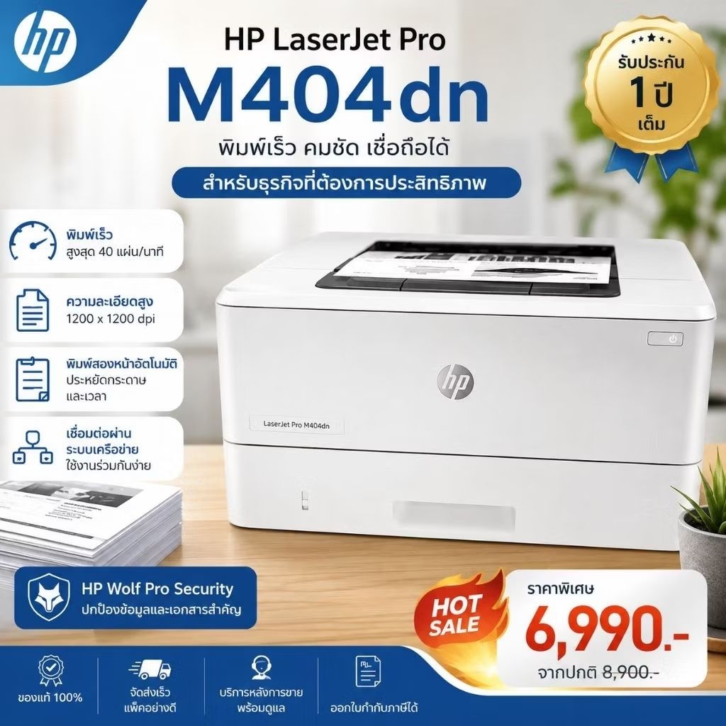 HP m404dnมือสองพร้อมใช้