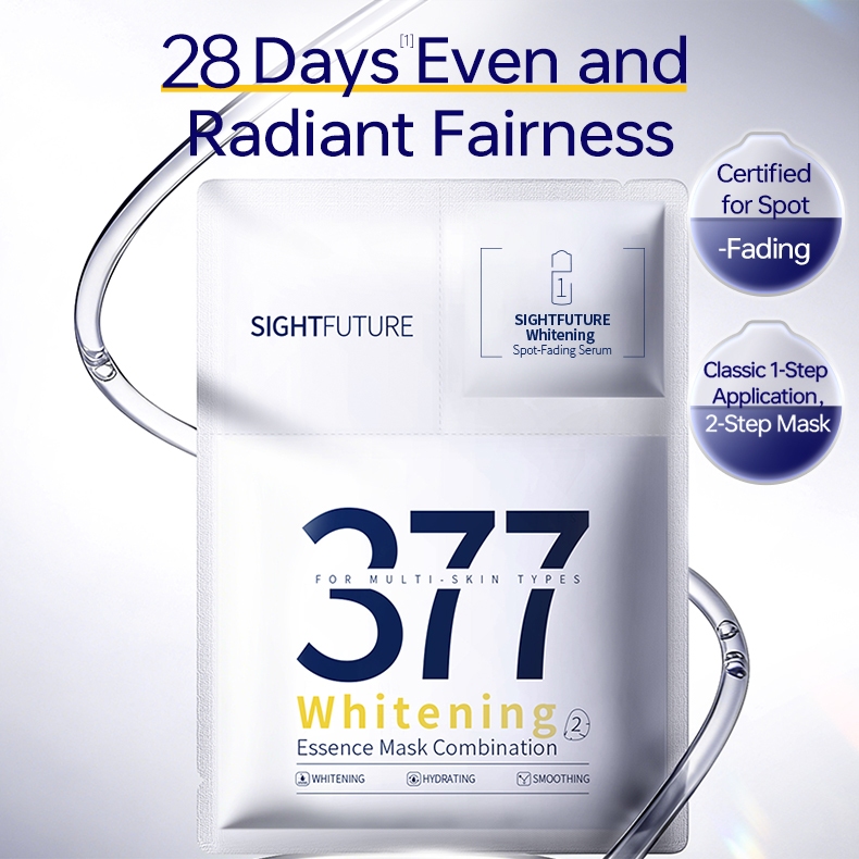 SIGHTFUTURE 377 Whitening Hydrogel Mask เซรั่ม+มาส์ก 2-Step 25ml เพิ่มความชุ่มชื้น ผิวกระจ่างใส ลดความหมองคล้ำ