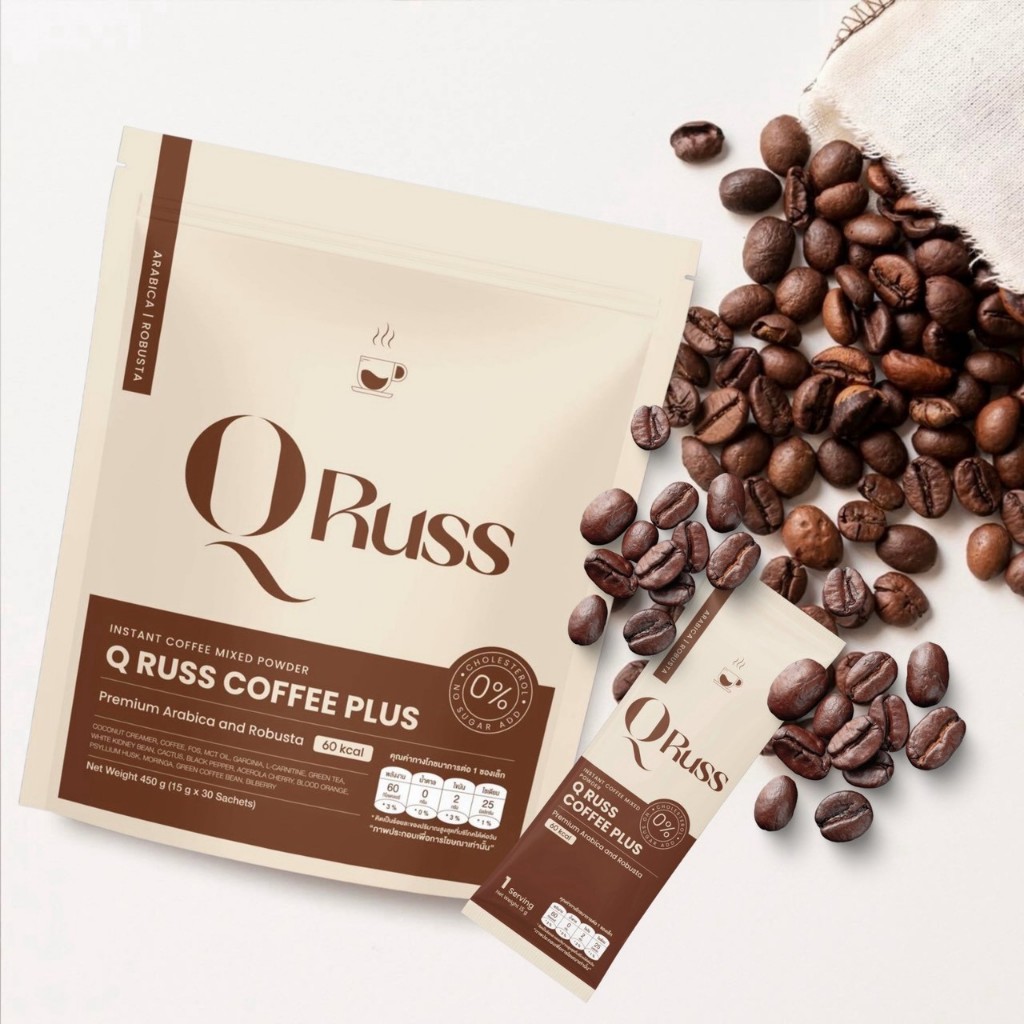 ร้านค้าบริษัท QRUSS Coffee กาแฟไม่มีน้ำตาล สูตรเฮลท์ตี้ หอมเข้ม มีฮาลาล
