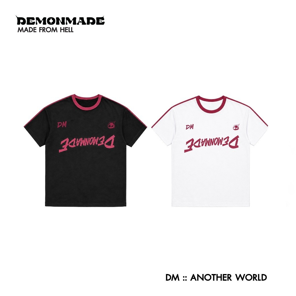 DEMONMADE เสื้อยืดสตรีททรง Oversize รุ่น "ANOTHER WORLD" (สีเทาดำ และ สีขาว)