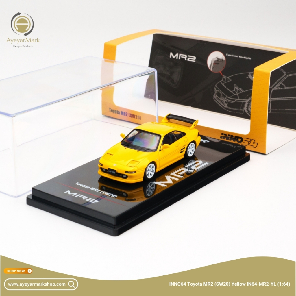INNO64 Toyota MR2 (SW20) Yellow IN64-MR2-YL (1:64)