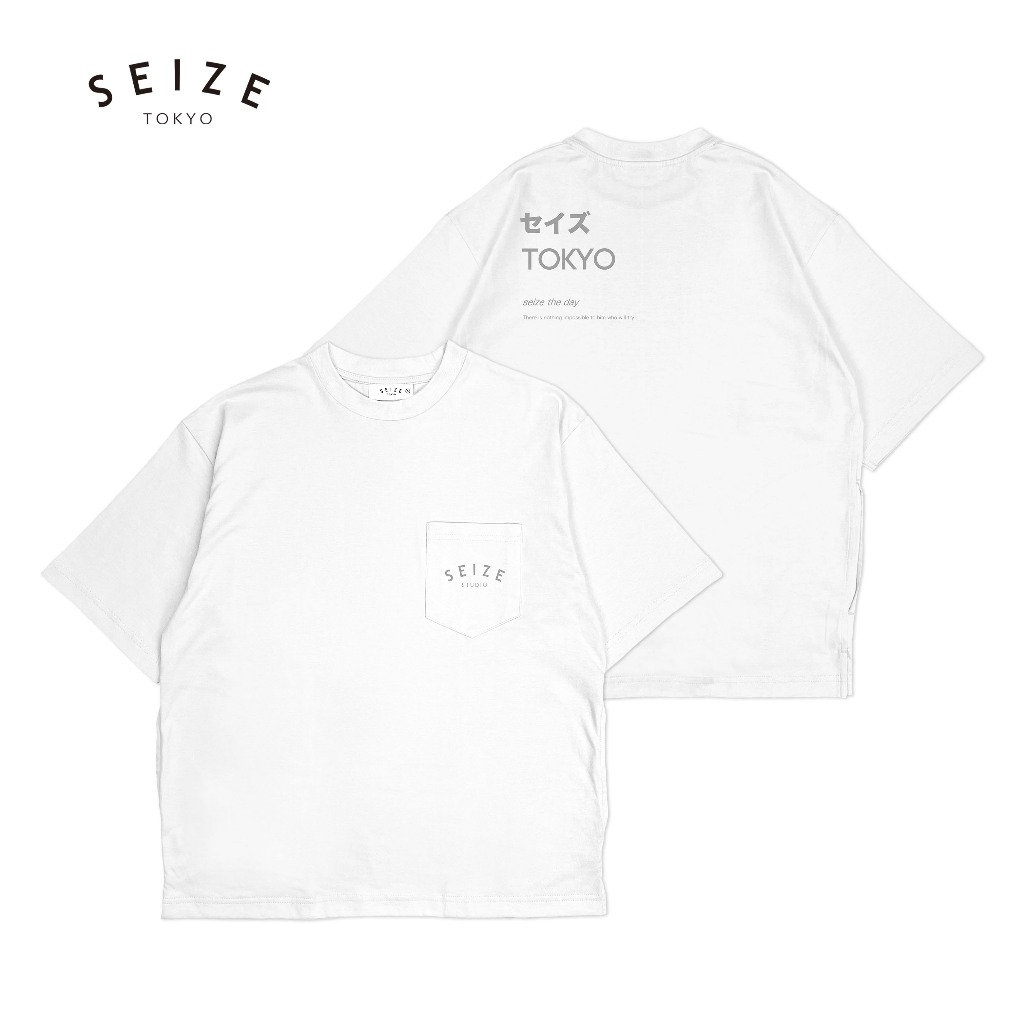 SEIZE Oversize Pocket Tee เสื้อยืดโอเวอร์ไซส์ คอตตอน 100% ดีไซน์มินิมอล ทรงสวย ผ้าหนานุ่ม S_OSP_004