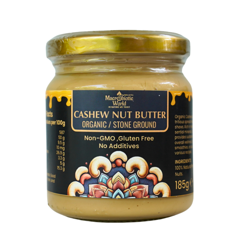 Cashew Nuts Butter เนยเม็ดมะม่วงหิมพานต์ (185g/500g) l Macrobiotic World Natural Efe l Spreads l SYM