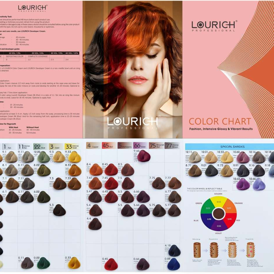 ชาร์ตสีผมลูริช Lourich Color Chart (เฉพาะสีลูริช)