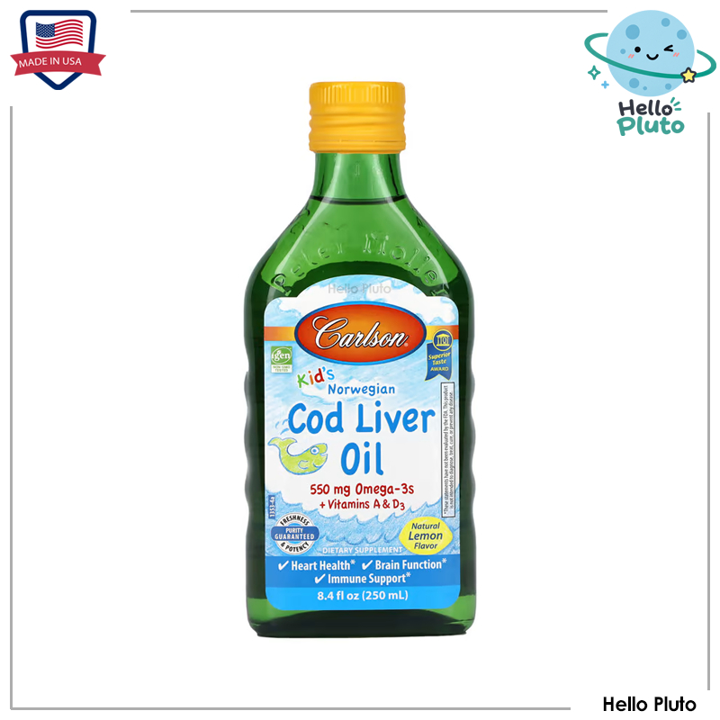 Carlson Labs, Kid's Norwegian, Cod Liver Oil, Natural Lemon , 8.4 fl oz (250 ml)