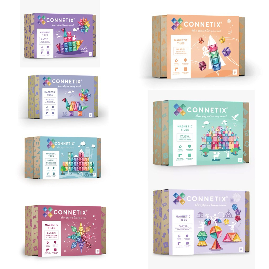 Connetix tiles | รวม Pastel Pack 💗🩵💛