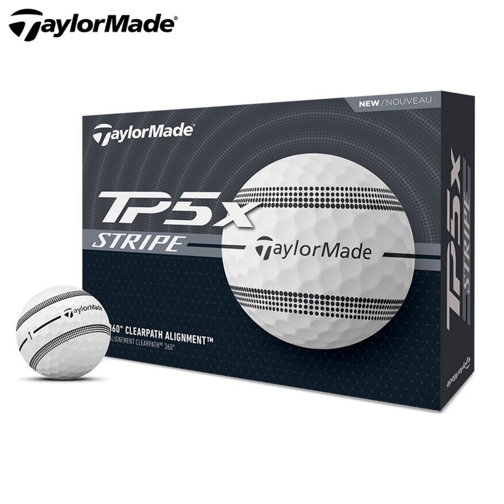 TAYLORMADE TP5x Stripe Golf Balls ลูกกอล์ฟ Tour 5 ชั้น (1 กล่อง 12 ลูก) WHITE