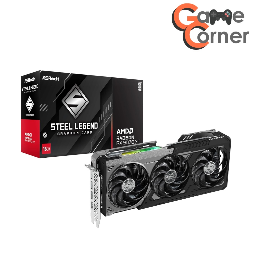 [Instock มีของพร้อมส่ง] Asrock RX 9070 XT Steel Legend 16GB มือ 1 [JP] การ์ดนอก (RX 9070 XT)