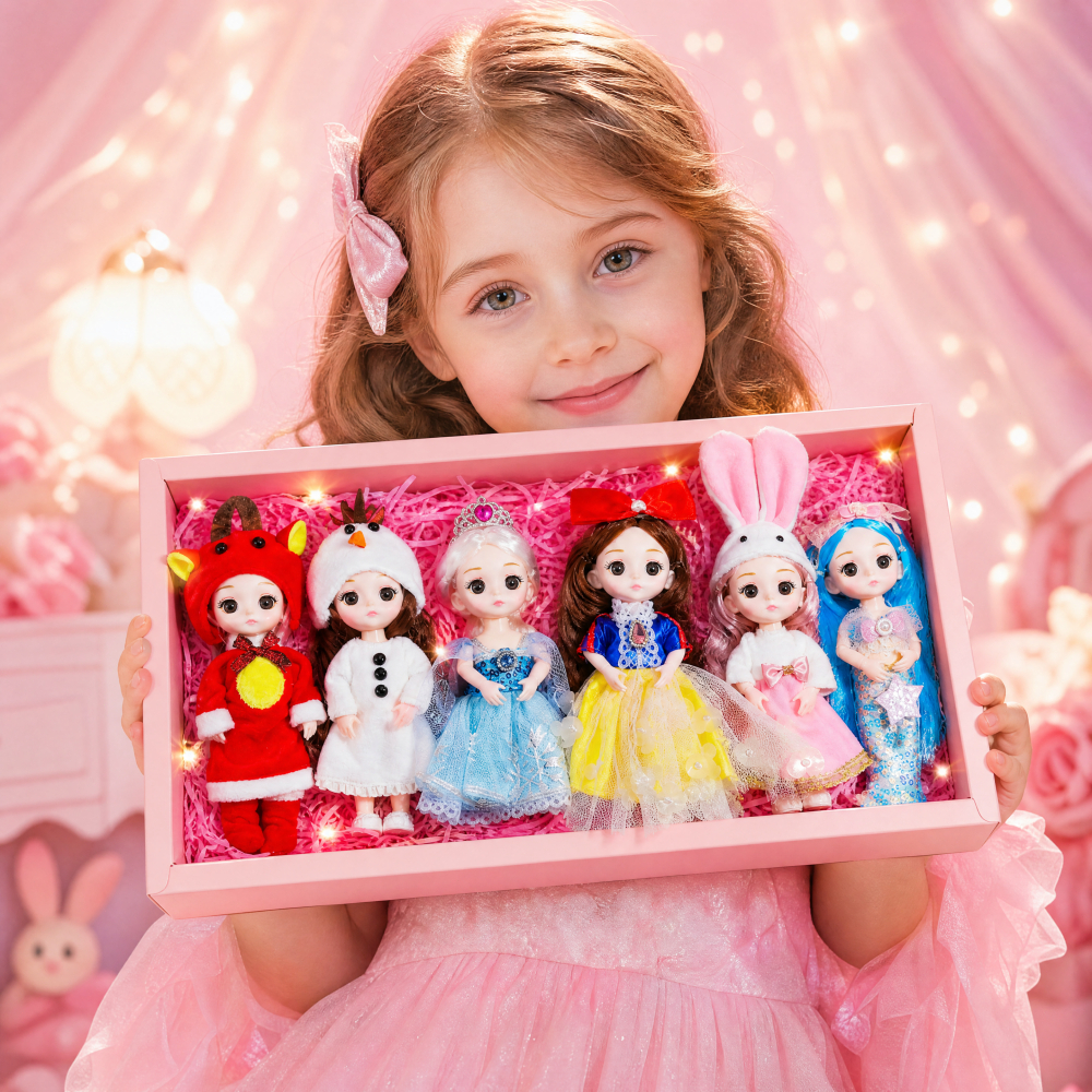 ตุ๊กตารูปคน เจ้าหญิง 6 ตัวตุ๊ก ของเล่นสำหรับเด็กผู้หญิง สินค้าพร้อมส่งจากไทย
