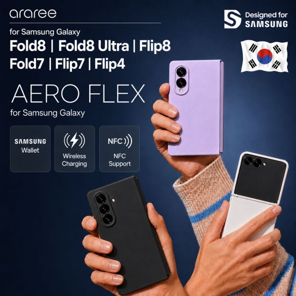 เคส araree Aero Flex สำหรับ Samsung Galaxy Z Fold / Flip / 8 / 8 Ultra / 7 / 6 / 4