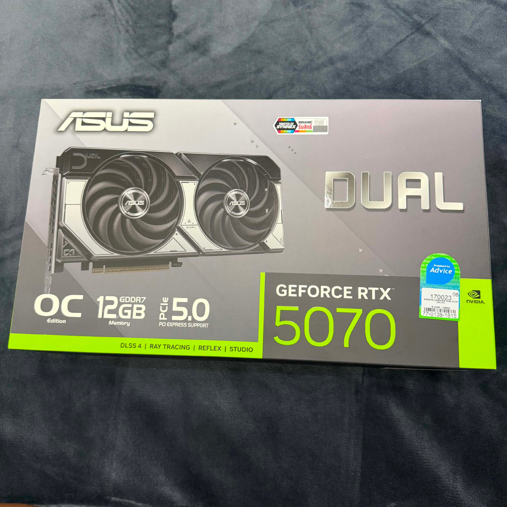 ASUS DUAL GEFORCE RTX 5070 12GB GDDR7 OC EDITION VGA การ์ดแสดงผล กราฟิกการ์ด การ์ดจอ มือสอง