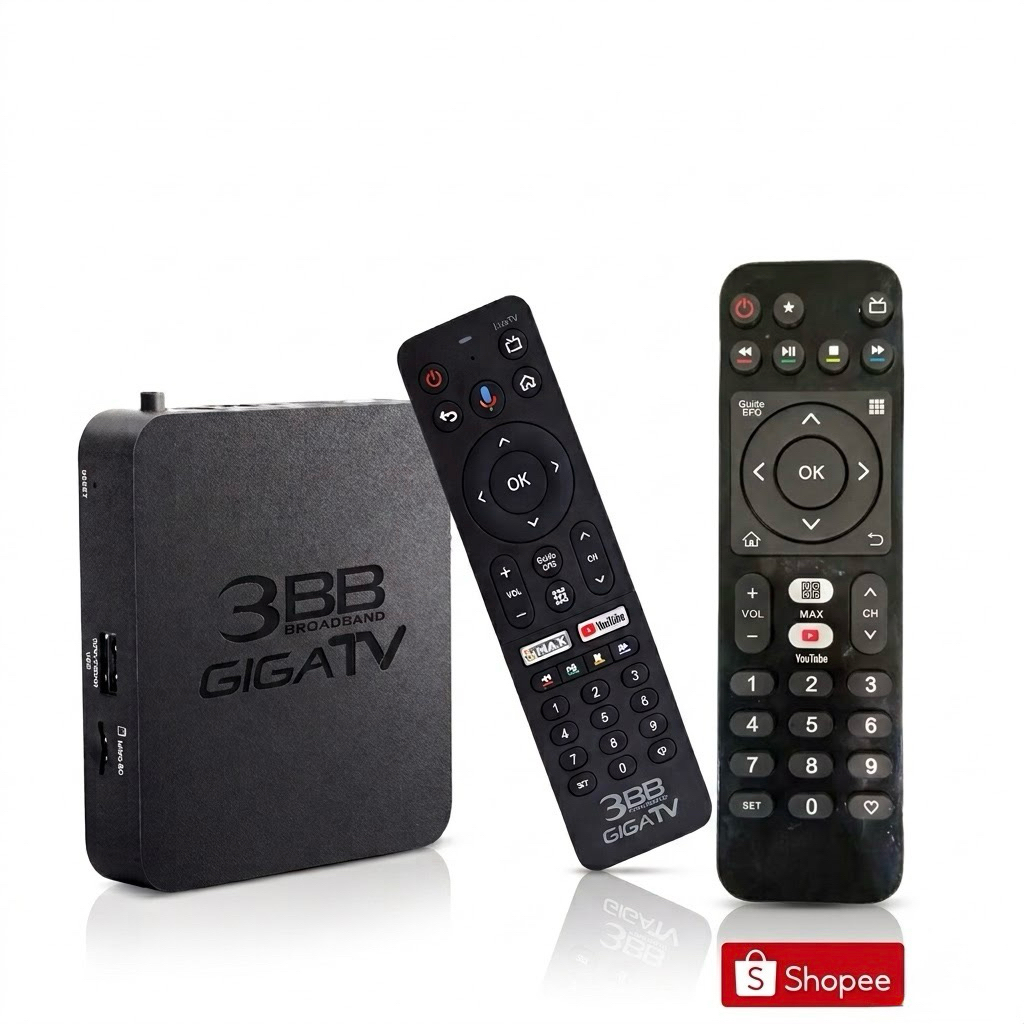 รีโมทกล่อง3BB(giga tv)(**เฉพาะรีโมท**)(ไม่มีไมค์)อ่านรายละเอียดก่อนสั่ง