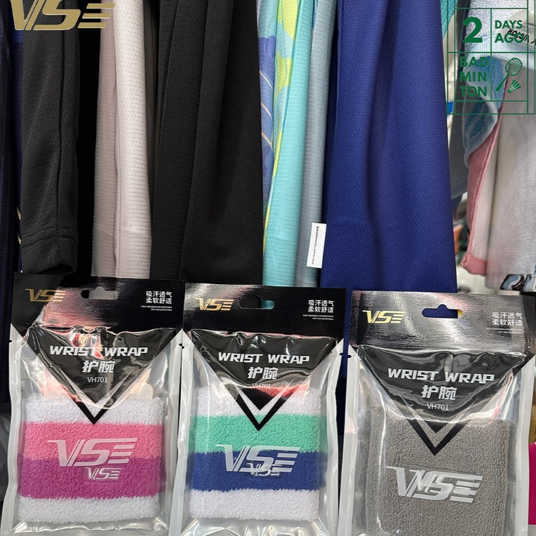 ผ้ารัดข้อมือแถบผ้าหนา VS Wrist Wrap รุ่น VH701 ซับเหงื่อดีเยี่ยม ยืดหยุ่น นุ่มสบายข้อมือ! 🏸