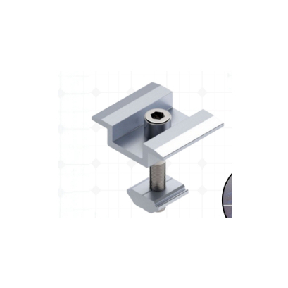 ตัวยึดกลางแผงโซลาร์เซลล์ Mid Clamp 35/40 mm อลูมิเนียม Al6005-T5 พร้อมน็อต SUS304