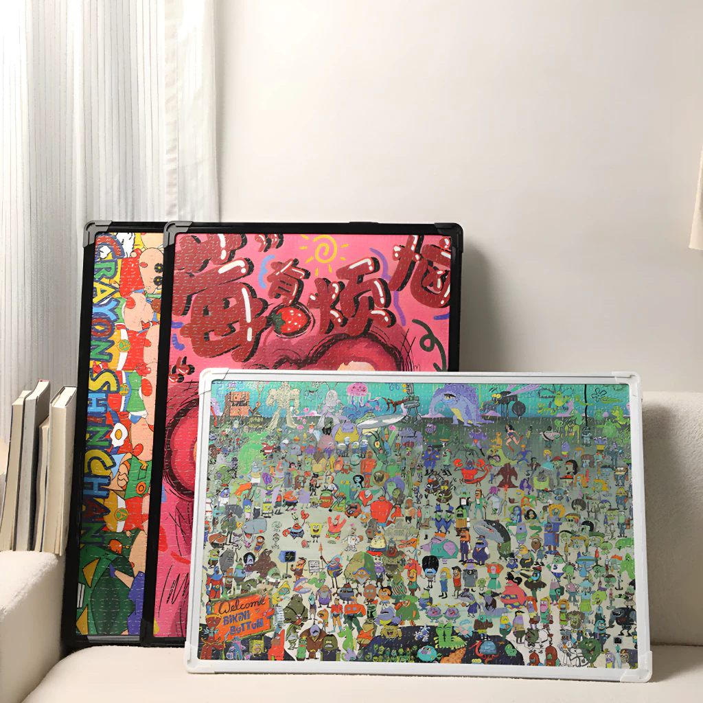 50.8x50.8cm/70x50cm กรอบรูป สีขาว สีดำ กรอบรูปแบบแขวน มีหลายขนาด Puzzle Frame  พร้อมแผ่นใส กันฝุ่น