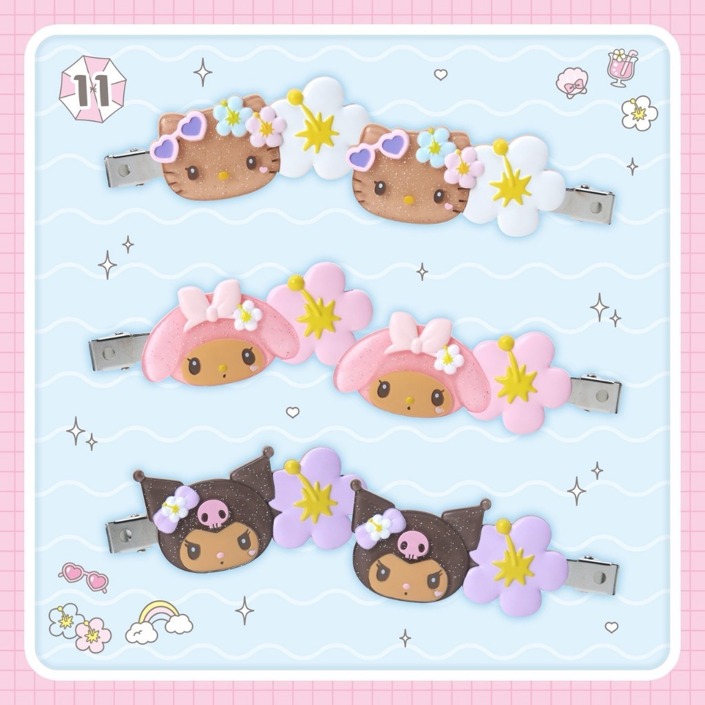 กิ๊บติดผม Sanrio Sparkling Summer Pool (พร้อมส่งในไทย) ของแท้นำเข้าจากญี่ปุ่น