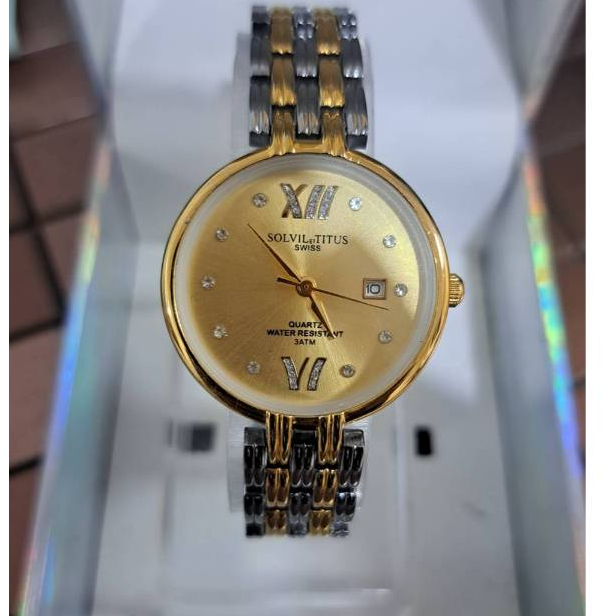 นาฬิกา Solvil et Titus Swiss Quartz ผู้หญิง สองกษัตริย์ วินเทจ