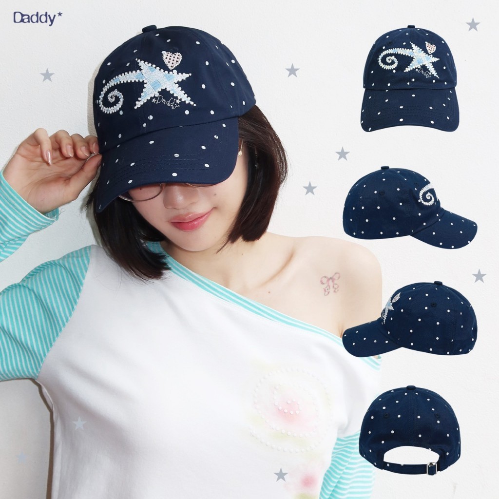 DADDY ( LGS ) | Lucky Starline Cap หมวกแก็ป ลาย polkadot สุดน่ารัก